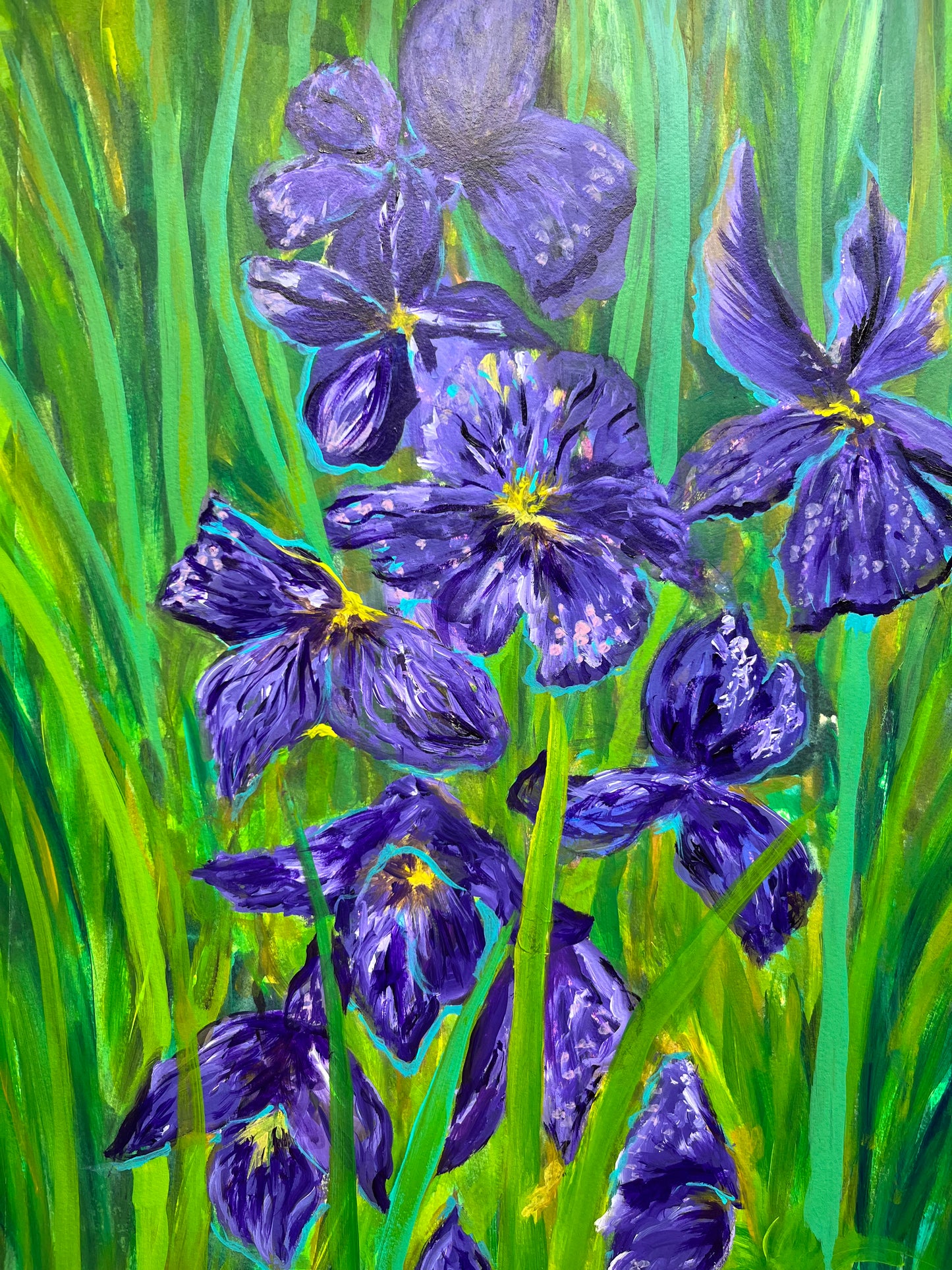 Big Purple Irises