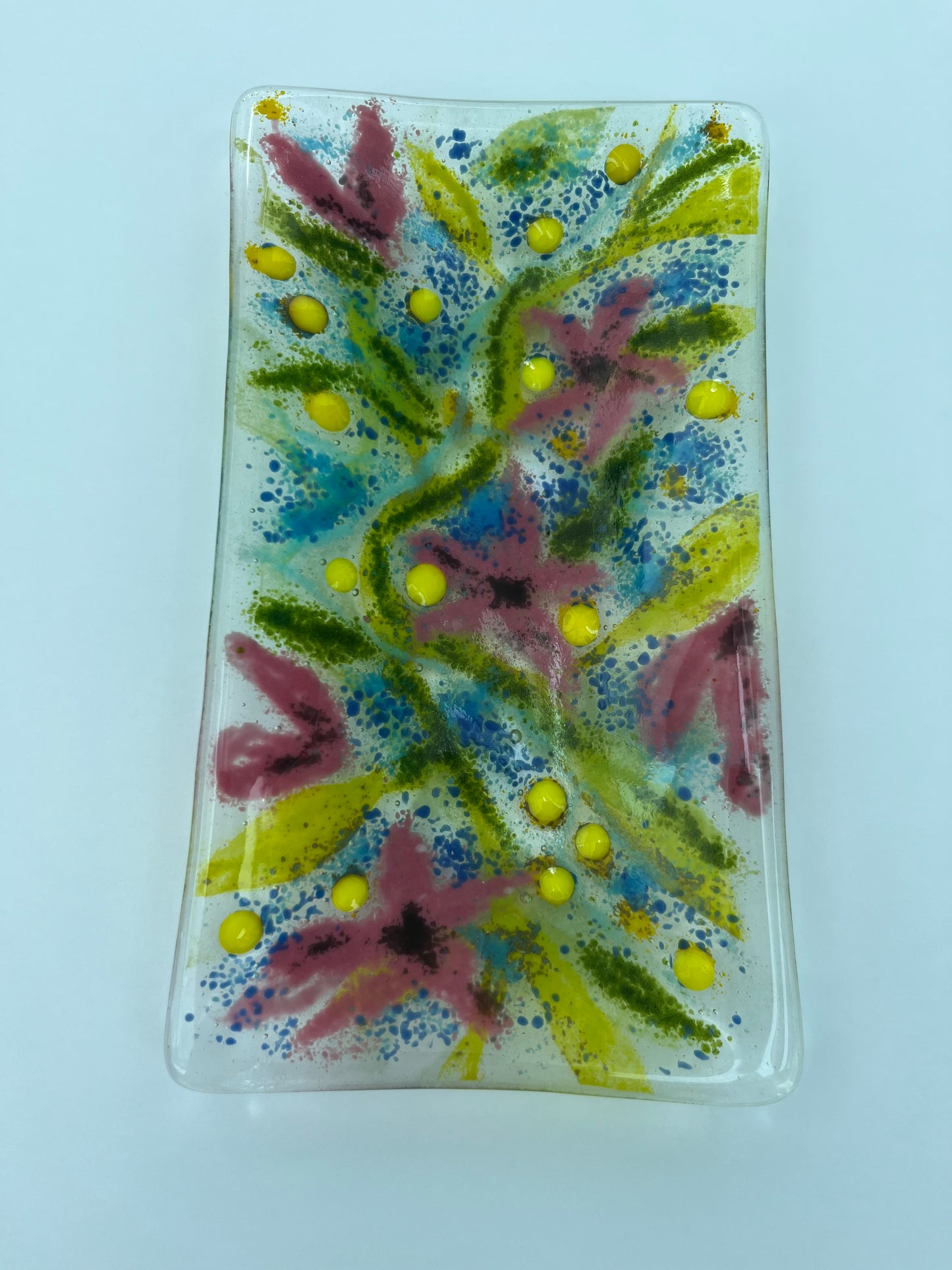 Rectangle decorated dish