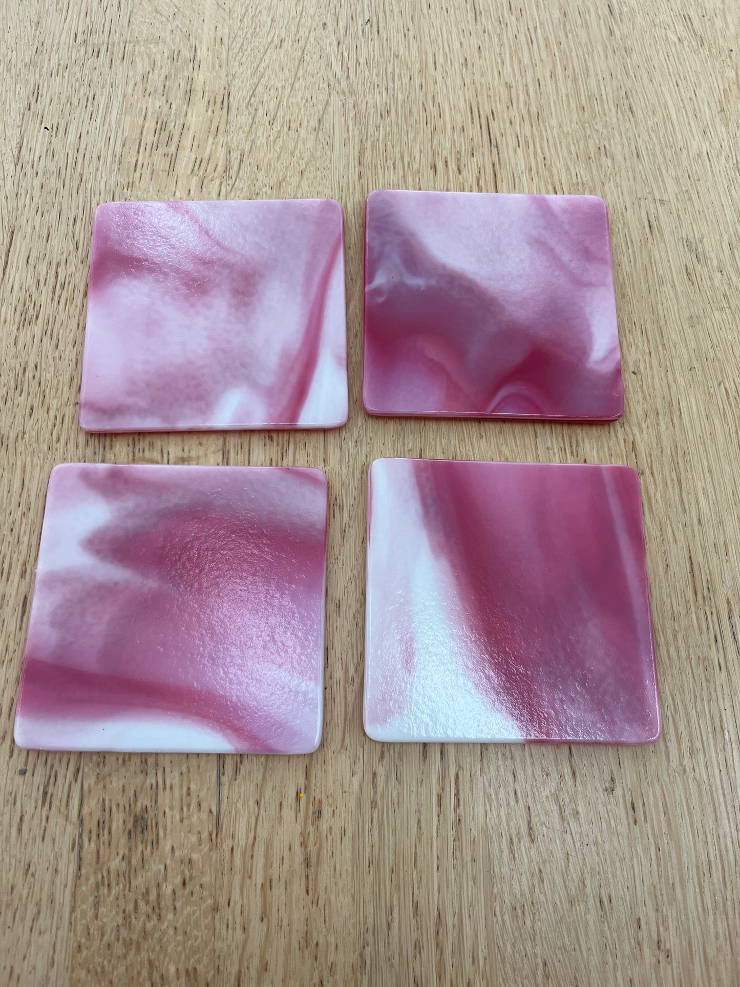 Pink and White Coaster